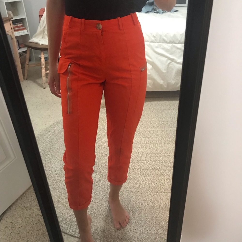 Orange Cargo Pants